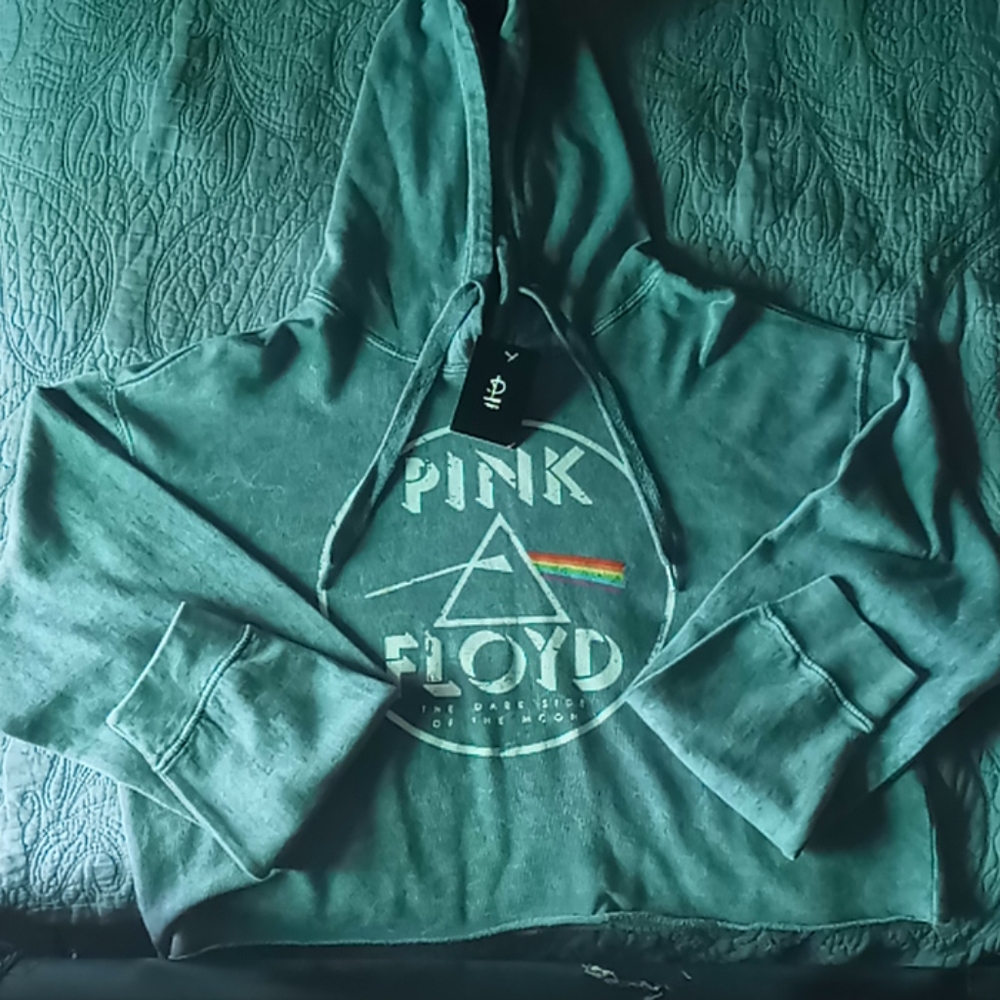 Brand new pink Floyd crop hoodie
